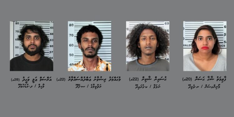 ވައިގެ މަގުން ހަނިމާދޫއަށް މަސްތުވާތަކެތި އެތެރެކުރަން އުޅުނުކަމުގެ ތުހުމަތުގައި ހަތަރު މީހަކު ހައްޔަރުކޮށްފި