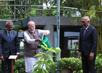 ފަސްމިލިއަން ގަސް އިންދުމުގެ ޕްރޮގްރާމްގައި ބޮޑުވަޒީރު މޯދީ ބައިވެރިވެ ވަޑައިގެންފި