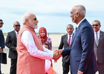 ރައީސުލްޖުމުހޫރިއްޔާގެ ދަޢުވަތަކަށް އިންޑިއާގެ ބޮޑު ވަޒީރު ނަރެންދުރަ މޯދީ  ރާއްޖެ ވަޑައިގެންފި