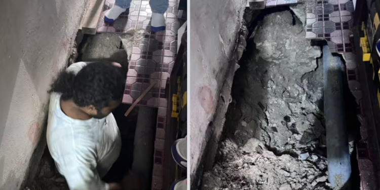 މާލޭގެ ގެއެއްގެ ބައެއް ގަނބައިގެން ގޮސް މީހަކު ވެއްޓިއްޖެ